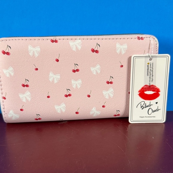 Blush Crush Handbags - Pink Cherry Print Wallet